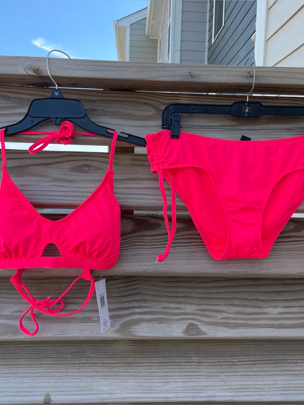 Hurley pink string bikini swimsuit NWT Women Large